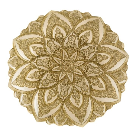 Gold & Pearl Mandala Pattern Decorative Bowl 41cm - Bowls