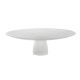 Matte White Alabaster Footed Bowl 24cm - Bowls