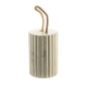 Beige Ribbed Round 29x10cm Marble Bowl - Bowls