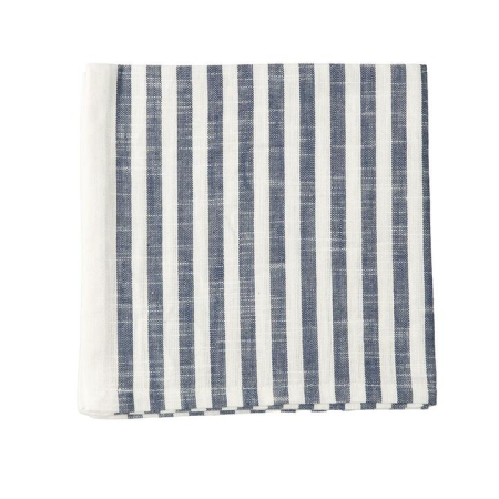Slub Stripe Napkin Navy - Napkins