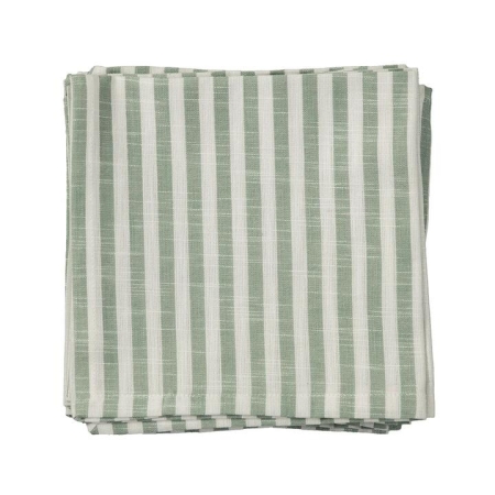 Slub Stripe Napkin Sage - Napkins