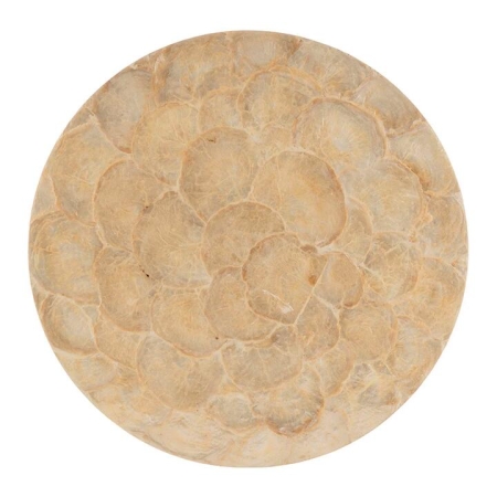 Gold Capiz Round Placemat 35cm - Placemats & Coasters