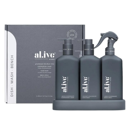 al.ive body Lemon & Pomegranate + Coconut & Wild Orange Kitchen Trio - Dish Washes