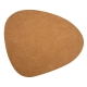 Brown Pebble Shape 37x44cm PU Faux Leather Placemat - Placemats & Coasters