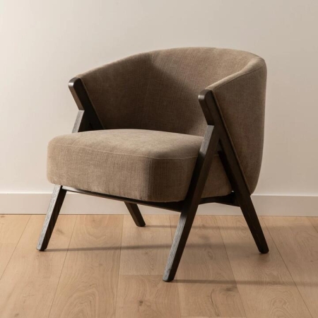 Mocha 68x70x76cm Dark Ash Wood Chair - Chairs