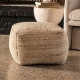 Wood & Brown Marble Side Table - Side Tables