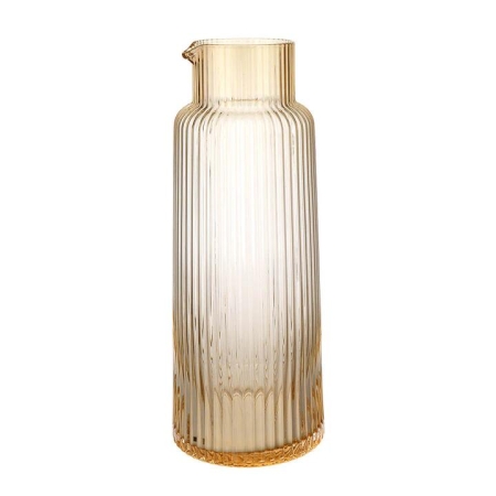Optic Glass Pitcher Amber - Pitchers
