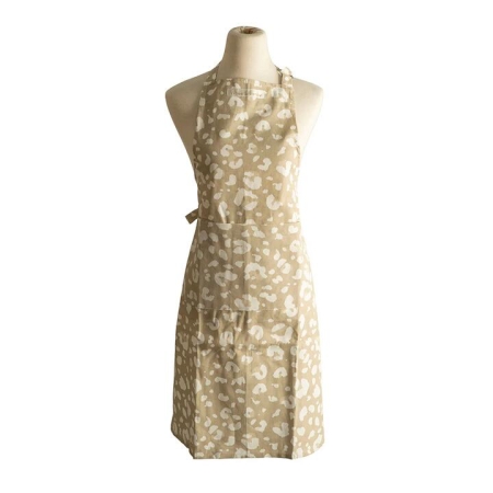 Beige & White Leopard Print 70x90cm Apron - Aprons