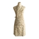 Beige & White Leopard Print 18x90cm Double Oven Mitt - Mitts