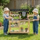 CostwayOutdor Mud Kitchen Kids Pretend Play Kitchen Toy Set with Storage-Natural - Toys & Hobbies > Pretend Toys > Play Kitchen Sets