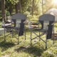 CostwayFolding Camping Chair Oversized Padded Portable Directors Chair with Side. - Outdoor > Camping > Camping Furniture