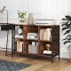 CostwayHalf-moon Console Table with Open Storage Shelf and Anti-tip Kits for Living. - Table Lamps