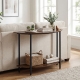 Costway6 Cube Bookcase 110cm Wide Horizontal Bookshelf with Heavy-Duty Metal Frame-Brown - Furniture > Home Office > Bookcases