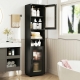 CostwayTall Bathroom Storage Cabinet with Fluted Doors Adjustable Shelf-White - Bathroom Storage