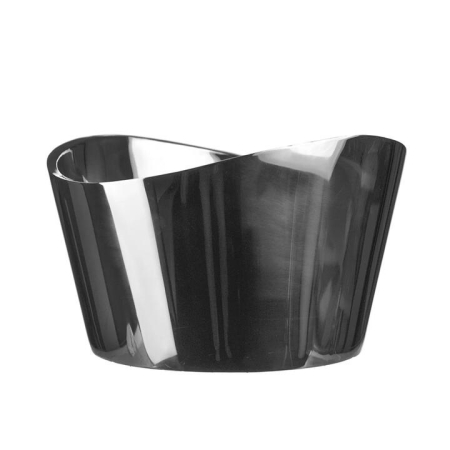 Wave Cut Stainless Steel Oval Wine Cooler Large - Wine Coolers