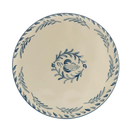 Blue Leaf Round 31cm Ceramic Platter - Platters