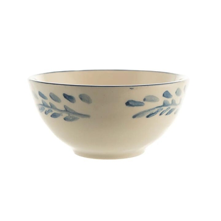 Blue Leaf Round 10cm Ceramic Dip Bowl - Bowls
