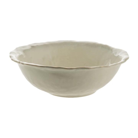 Monaco White Round 27x9cm Stoneware Salad Bowl - Dinnerware