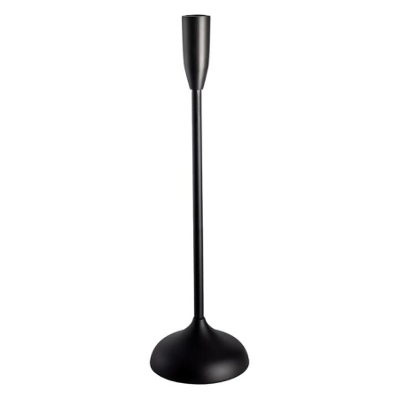 Matt Black 40cm Metal Taper Candle Holder - Holders