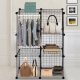 CostwayWire Cube Storage Organizer Metal Wire Grid Storage Shelves-8 Cubes - Furniture > Bedroom > Clothing & Closet Storage