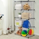 CostwayMetal Wire Free Standing DIY Storage Cubes with 12 Cubes-White - Furniture > Bedroom > Clothing & Closet Storage