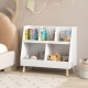 CostwayFreestanding Bathroom Floor Storage Cabinet Pantry Cabinet-Black - Bath > Floor Cabinets