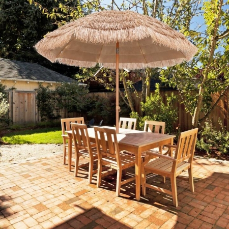 Costway2.2M Hawaiian Portable Hula Umbrella for Beach, Pool - Outdoor > Outdoor Shades > Outdoor Umbrellas