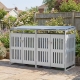 CostwayGrill Cart with Storage Outdoor Kitchen Island with Folding Stainless Steel. - Outdoor > Outdoor Grills