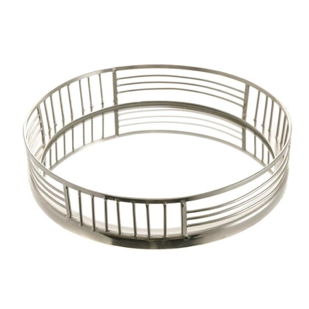 TRAY with Mirror Base Round Nickel 29cm - Trays