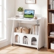 Costway150x91cm Wooden Storage Cabinet for Garden with Lockable Door-Natural - Outdoor > Outdoor Storage & Garages > Sheds & Outdoor Storage