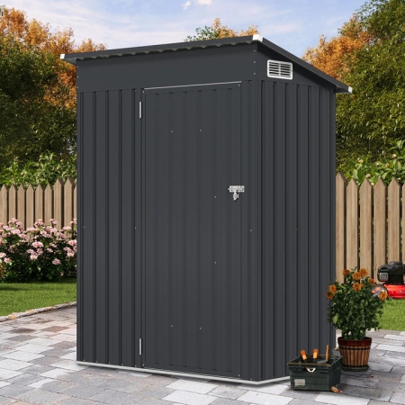CostwayOutdoor Storage Shed with Galvanized Metal Frame and Door with Latch for. - Outdoor > Outdoor Storage & Garages > Sheds & Outdoor Storage