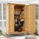 CostwayFolding Workstation on Wheels with Shelves for Small Space Home Office-White - Furniture > Home Office > Office Desks