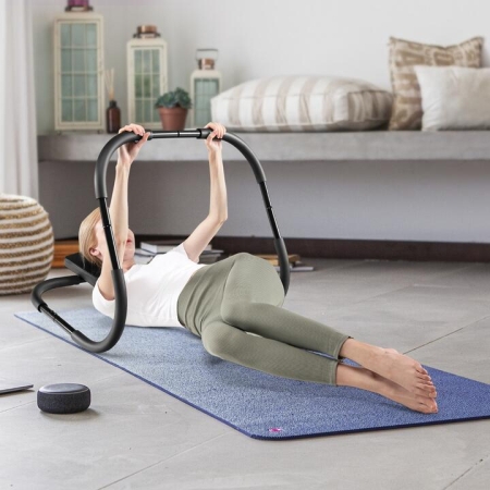 CostwayErgonomic and Portable AB Fitness Trainer with Padded Headrest-Black - Sports > Benches