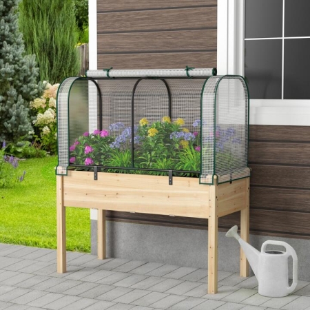 CostwayOutdoor Indoor Portable Garden Patio Mini Tunnel Greenhouse-White - Outdoor > Garden > Greenhouses