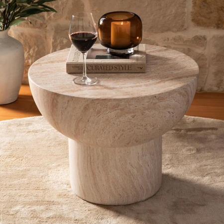 Travertine Look 60x45cm Coffee Table - Tables