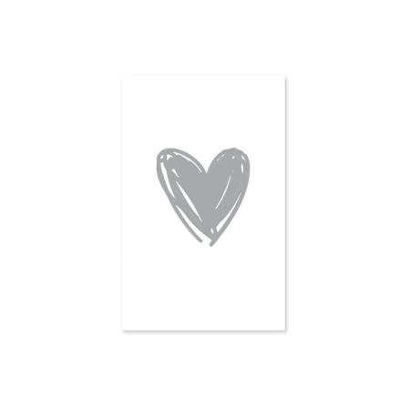 Greeting Card Heart Silver - Greeting Cards
