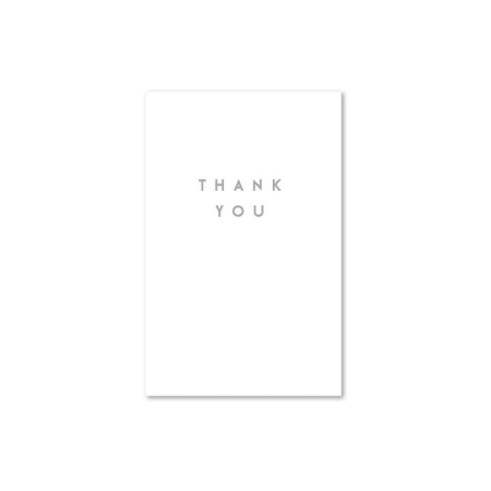 Greeting Card Thank you Silver - Greeting Cards
