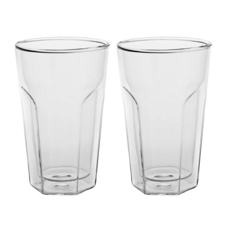 Double Wall Picardie Coffee Glass Set/2 290ml - Coffee Glasses