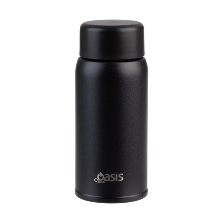 Oasis Mini-Mini Black 150mL Stainless Steel Double Wall Insulated Drink Bottle - Bottles