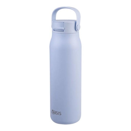 Oasis Sorrento Periwinkle 900mL Ceramic Lined Stainless Steel Double Wall Insulated. - Bottles