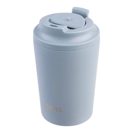 Oasis Hazy Blue 235mL Ceramic Lined Stainless Steel Double Wall Insulated Travel Cup - Drinkware