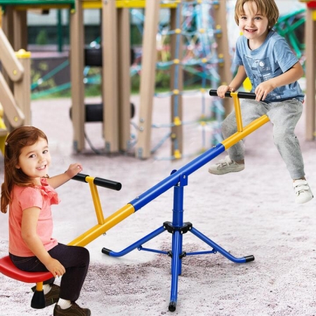 CostwayKids Spinning Seesaw with Stopper Legs for Backyard and Playground - Toys & Hobbies > Outdoor Play > Seesaws