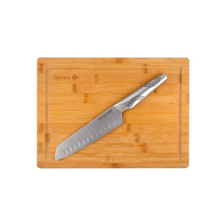 iD3 Santoku Knife & Bamboo Chopping Board Set Size 25.5X35cm by Baccarat iD3 Santoku Knife & Bamboo Chopping Board Set Size 25.5X35cm by Baccarat